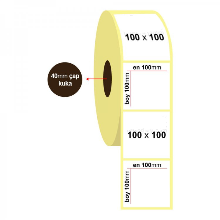 100m x 100mm Termal Etiket (500 Sarım) (1 koli 48 adet)
